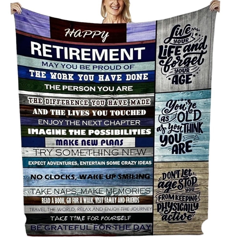 Retirement Gifts for Men/Women Retirement Gifts Throw Blanket 60"x50"
